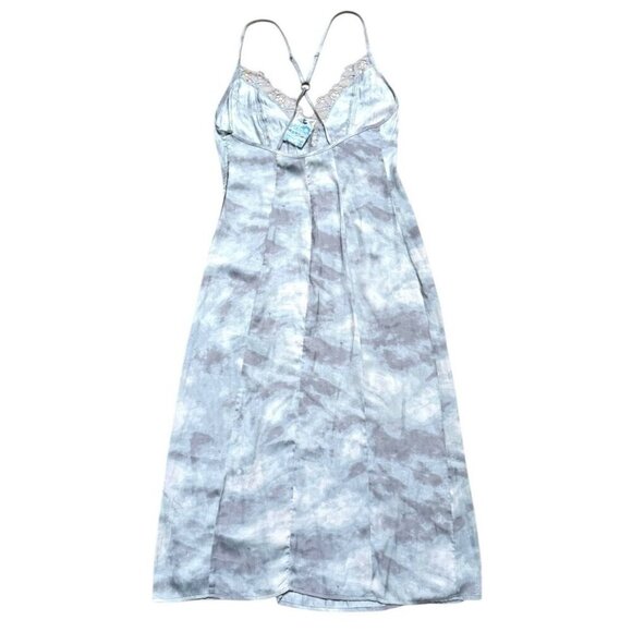 Intimately Free People Sz XS Dress Chasing Shadows Midi Slip Grey TieDye boho - Picture 4 of 6
